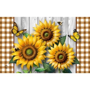 Briarwood Lane Summer Doormat 30x18 Indoor Outdoor Sunflower Duo For Summer Doormat - 1 of 4