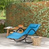 Outsunny Garden Rocking Sun Lounger Outdoor Zero-gravity Reclining Rocker Lounge Chair for Patio, Deck, Poolside Sunbathing - 3 of 4