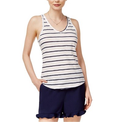 maison Jules Womens Striped Tank Top
