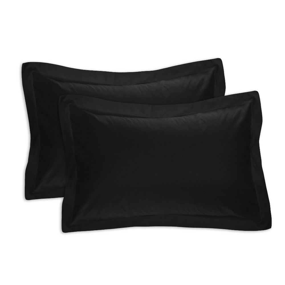 Photos - Pillowcase Tailored Bedding Collection Pillow Sham Standard- 2 Piece Black - Tailored