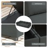 Ainfox 6-Seat Sofa And 2 Ottoman Sofa Dark Grey - 3 of 4