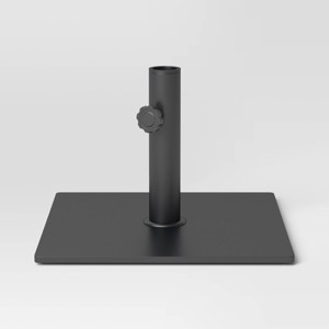 25lb Steel Square Outdoor Patio Market Table Umbrella Base Black - Room Essentials™: Weather-Resistant, No Tools Needed - 1 of 3