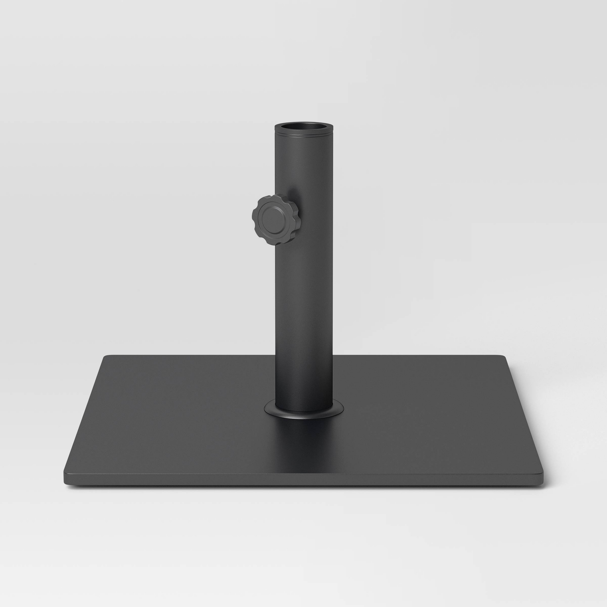 25lb Steel Square Outdoor Umbrella Base Black