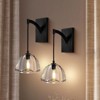 2- Light Hemisphere Crystal Modern Wallchiere Wall Light Wall Sconce - 2 of 4