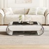 PAGED Nesting Coffee Table Vintage Round Living Room Table with Drawer, Center Table for Living Room, Study - 2 of 4