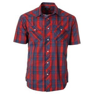 Gioberti Men's Western Cowboy Short Sleeve Shirt with Snap Buttons - 1 of 4