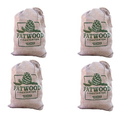 Betterwood Fatwood 10lb Firestarter Burlap Bag (4 Pack) For Campfire, Bbq,  Or Pellet Stove; Non-toxic And Water Resistant; Safe And Easy Set- Up :  Target