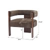Christopher Knight Home Noah Modern Rubberwood Upholstered Accent Arm Chair - 3 of 4