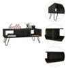 Carbon Rectangle Coffee Table with 2 Shelves, Mid-Century Modern Design with Metal Hairpin Legs, Perfect for Stylish Living Spaces - 2 of 4