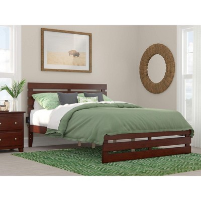 AFI Furnishings Oxford Queen Bed with Footboard and USB Turbo Charger in Walnut