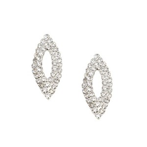 SOHI Women's Silver Marquise Drop Earrings - 1 of 3
