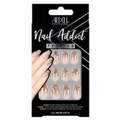 Ardell Nail Addict False Nails - Dripping in Gold - 24ct