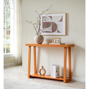 Kings Brand Emma Narrow Console Table with Shelf – Ideal for Entryway, Sofa, Hallway, Living Room, Office, Foyer, 44 Inch - 1 of 4