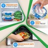 NutriChef 24-Piece Glass Food Storage Containers Hinged BPA-Free 100% Leakproof Locking Lids, Blue - 3 of 4