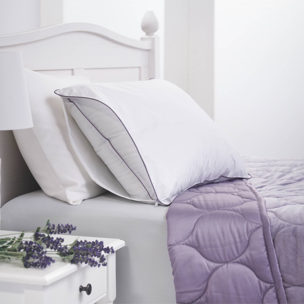Photos - Pillowcase Standard Lavender Infused Pillow Protector White - Dream Infusion