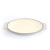 Martha Stewart Enameled Cast Iron 2 Piece Au Gratin Birch Wood Trivet Set - 4 of 4
