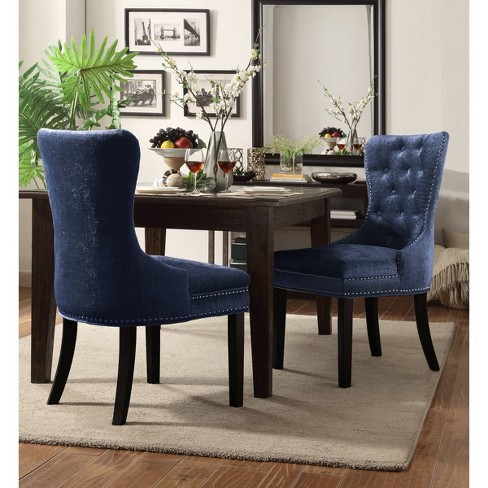 Deep blue 2025 dining chairs