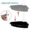 No-Drill Corner Shower Caddy Tension Pole, Rust-Resistant Bathroom Storage Organizer with 4-Tier Adjustable Shelves & Rubber Pad - 4 of 4