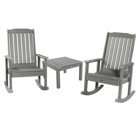 Lehigh 2pk Rocking Chairs With 1 Adirondack Side Table Coastal