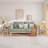 Chic Crate-2-Pack Collapsible Fabric Nightstand – 2-Tier Wood Storage End Table, Multi-Room Furniture (Oak) - 2 of 4