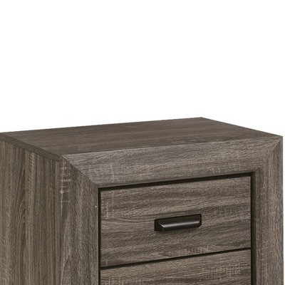 Lyndon 24" Weathered Gray Grain 2-Drawer Nightstand
