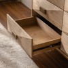 55" MDF Fluted Front 6-Drawer TV Console Dresser with Solid Wood Legs and Smooth Metal Rails for Bedroom or Living Room - 4 of 4