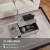 Gray 39" Wood Lift-Up Coffee Table with Hidden Compartments and Storage Shelves - 3 of 4