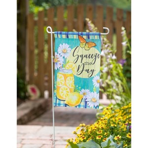Squeeze the Day Mason Jar Garden Suede Flag - 1 of 2