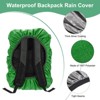 Unique Bargains Waterproof Backpack Rain Cover with a Vertical Reflective Strap for Hiking/Biking 1 Pc - 2 of 4
