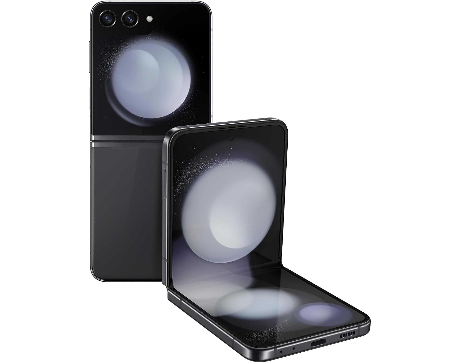 SAMSUNG Galaxy Z Flip 5 AI Phone, 256 GB Unlocked Android, Compact, Foldable Design, One-Hand Control, Full Cover Screen, Hands-Free Use, Graphite