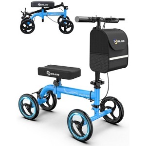 WHLICKS Premium Knee Scooter for Adults for Foot Surgery, Foldable & Steerable Knee Walker with Dual Brakes, Medical Knee Scooter for Broken Injured - 1 of 4