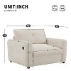 ModernLuxe Chenille Single Sofa Armchair with Dual-Port Charger, Tufted Design Oversized Accent Chair for Living Room/Apartment - 2 of 4
