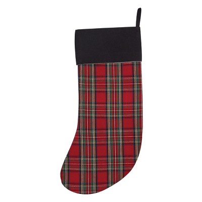 Park Designs Tartan & Black Check Stocking