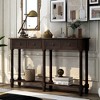 COWLOWN Rustic Console Table with 2 Drawers & Shelf, Solid Wood Sofa Table for Living Room & Entryway, Easy Assembly - 4 of 4