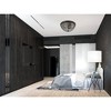 Elegant Lighting Taye 3 light Matte Black Flush Mount - 2 of 4