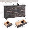 SinCiDo Farmhouse 7 Drawer Dresser, 54" Wide Wood Bedroom Furniture w/ Natural Texture & Metal Handles for Living Room, Hallway - 2 of 4