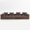 Whisen 3-Seat Modular Sectional Sofa, All-Foam Compressed Deep-Seat Couch with Textured Chenille, Tool-Free Assembly - 4 of 4