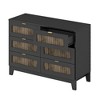 KIGFTSOD Rustic Farmhouse Style Wooden Dresser with 6 Drawers, Storage Cabinet for Bedroom with Metal Handles - 4 of 4