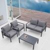 ONWITH 4-piece Aluminum Outdoor Patio Conversation Set - 2 of 4