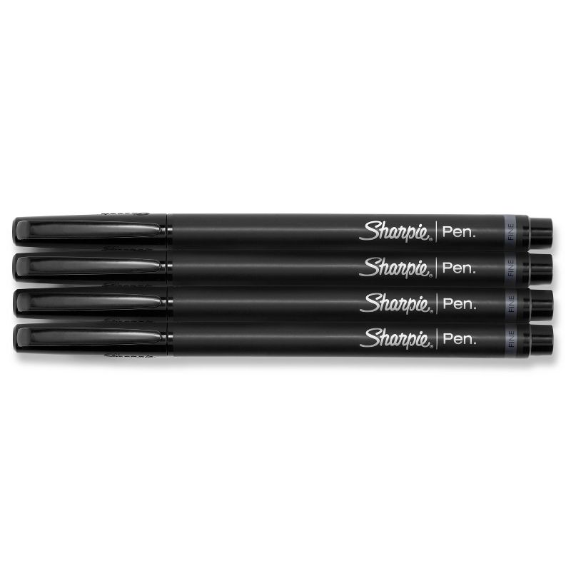 Sharpie 4pk Felt Pen Fine Tip Black Ink, 2 of 7
