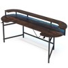 Resenkos Computer Desk, Gaming Desk,75" Gaming Desk Computer Desk with LED Strip & Monitor Shelf,Black - 4 of 4
