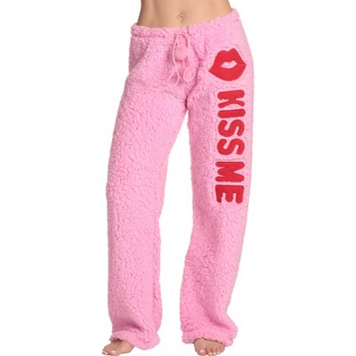 Just Love Womens Plush Faux Sherling Soft Pajama Pants - PJ Bottoms Sleepwear