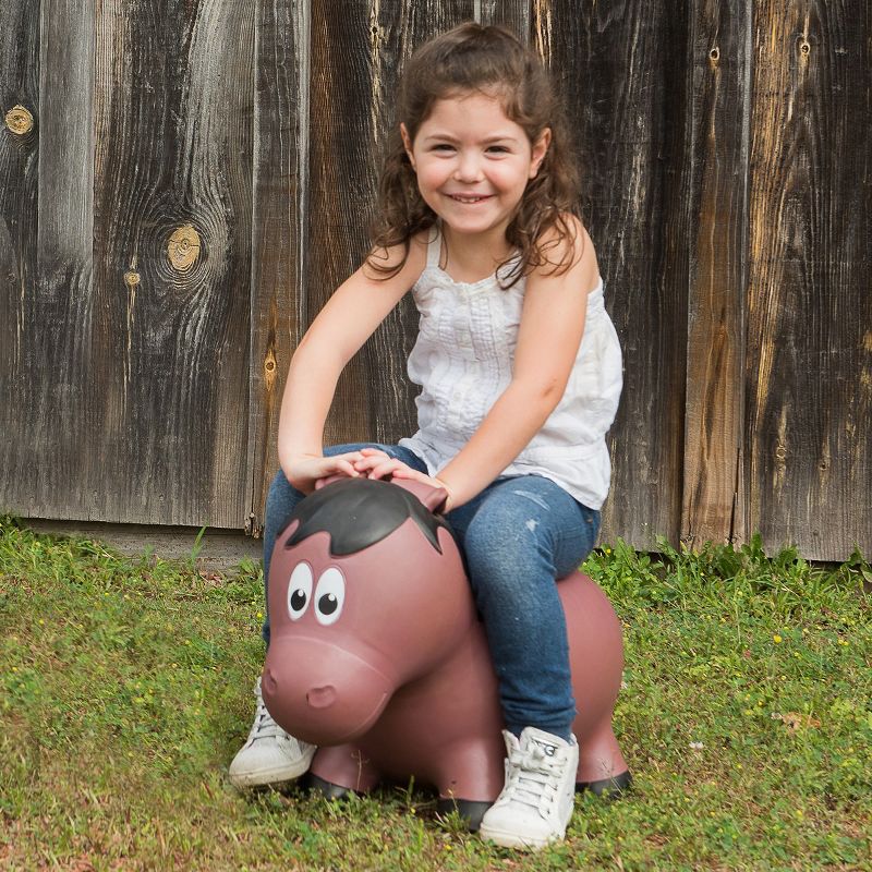Farm Hoppers Inflatable Bouncing Brown Horse, 2 of 4
