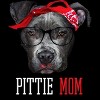 Women's Design By Humans Mother's Day Pittie Mom Pitbull Dog Lovers By dandingroz Racerback Tank Top - 2 of 2