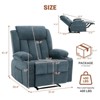 Recliner Chair, Manual Reclining Sofa with Massage and Heat, Comfy Overstuffed Rocking Chair with Side Pockets - 2 of 4