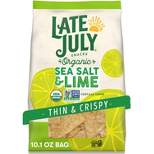 Late July Snacks Thin and Crispy Organic Tortilla Chips with Sea Salt and Lime - 10.1oz