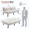 Convertible UNISOAR Foldable Modern Sofa Bed, Futon Lazy Sofa Bed, Lounge Chair Indoor,Light Gray/Blue/Black/Cream/Green/Brown - 3 of 4