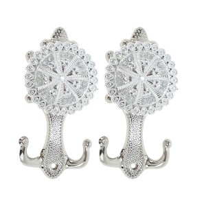 Unique Bargains Curtain Holdbacks Sunflower Hangers Bronze 5.51"x2.56" 1 Pair - 1 of 4