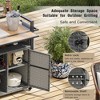 52.8"W Outdoor Grill Cart with Extended Work Table, Rolling Kitchen Island On Wheels with Storage, Patio Bar Cart for Backyard Garden Poolside - 4 of 4