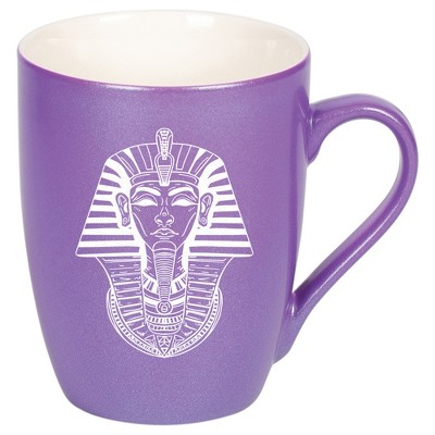 Elanze Designs 10 Ounce Metallic Finish New Bone China Tea Coffee Cup Mug� Passion Purple Pharaoh Ancient Regal Icon